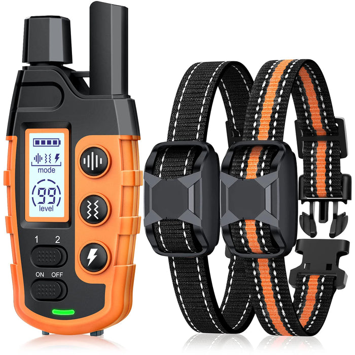 AlphaPaw™  Orange  3300Ft Remote Dog Training Collar