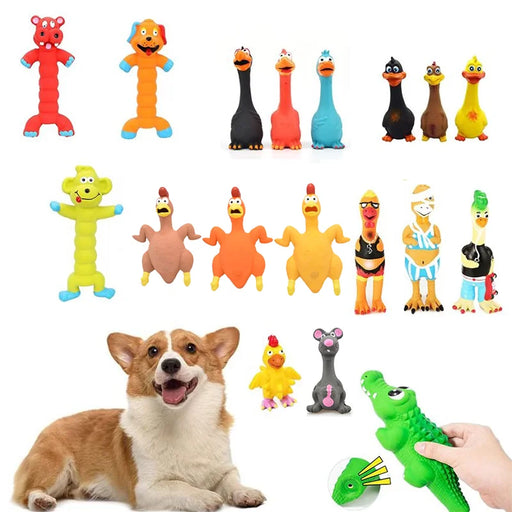 Chicken Shape Latex Chew Toy