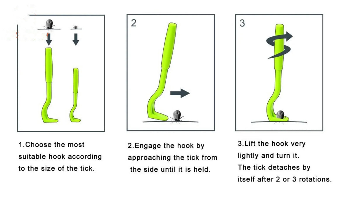 3 piezas de herramienta para eliminar pulgas de mascotas, gancho para rascar