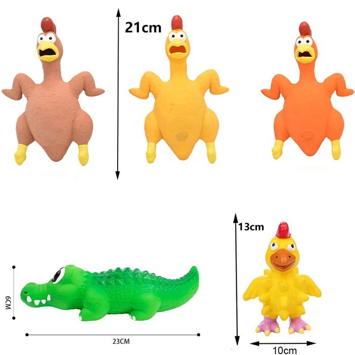 Chicken Shape Latex Chew Toy