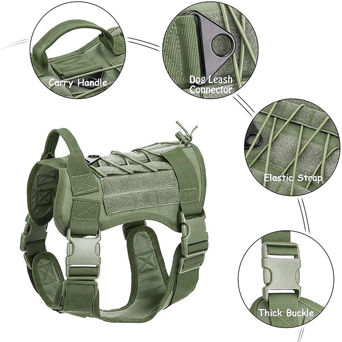 Tactical Dog Harness Military Pet Training Vest