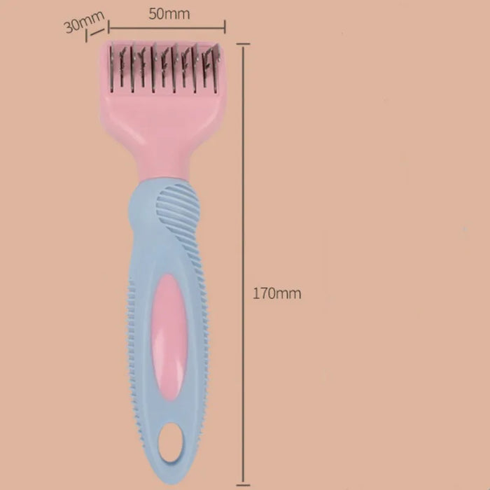 Cuchillo de nudo de acero inoxidable con cepillo para gatos