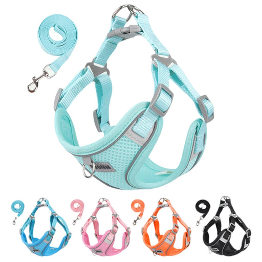 Reflective Dog Harness Leash Set