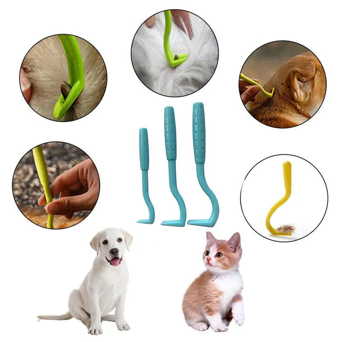 Kit de herramientas para eliminar pulgas de mascotas, 3 o 2 unidades