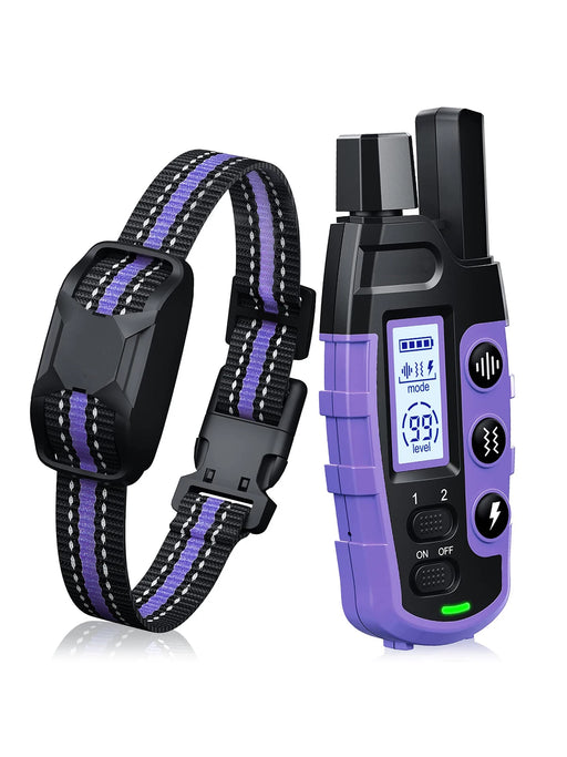 AlphaPaw™ Purple 3300Ft Remote Dog Training Collar