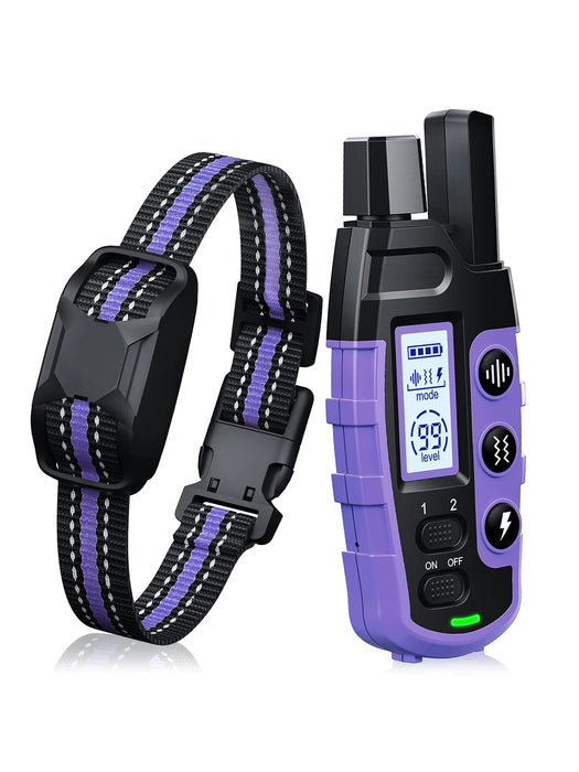 AlphaPaw™ Purple 3300Ft Remote Dog Training Collar