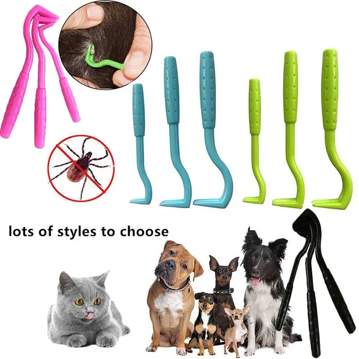 3PCS Pet Flea Remover Tool Scratching Hook Remover