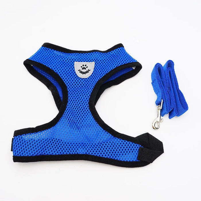 Breathable Mesh Cat Small Dog Harness and Leash