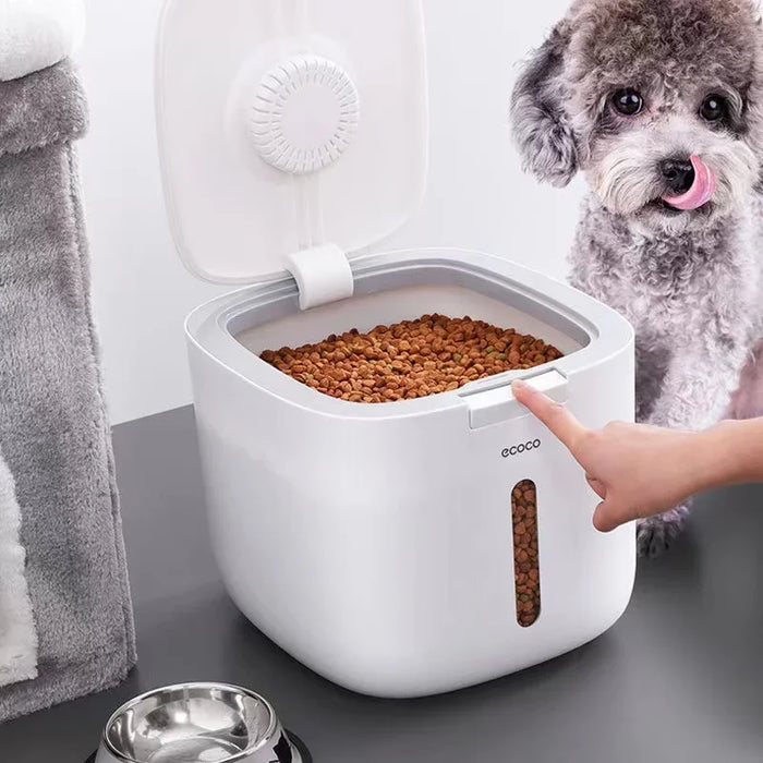 Almacenamiento elegante de alimentos para mascotas